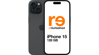 iPhone image with the refurbished logo